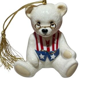Lenox Vintage Teddy Patriotic Ornament